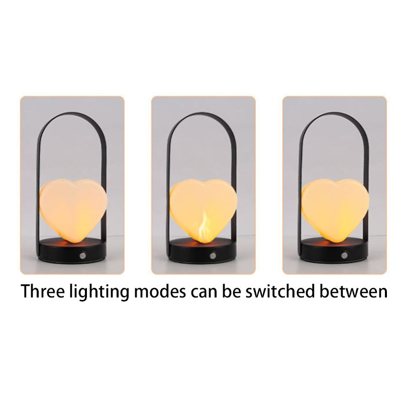 Arched Heart Iron Acrylic Table Lamp