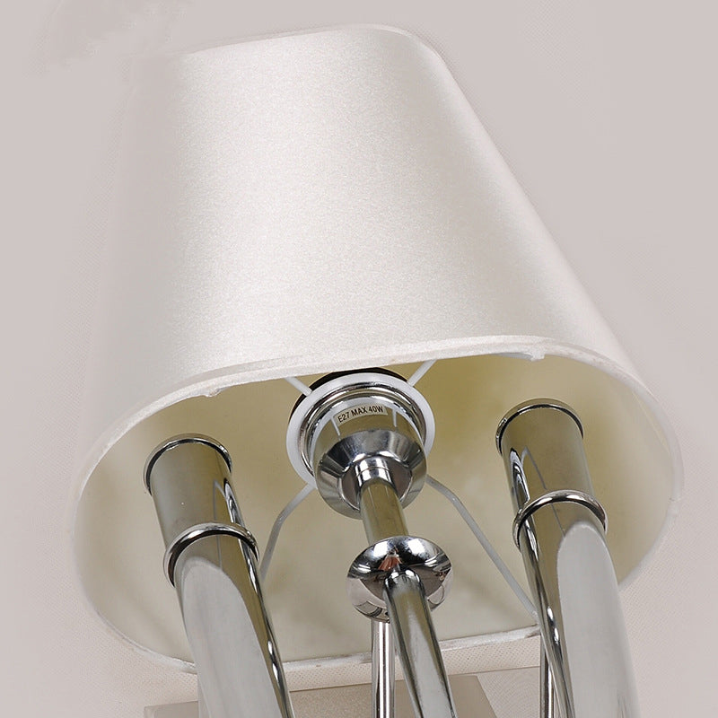 Cowl Shape Iron Fabric Wall Lamp