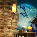 Cowl Shape Iron Fabric Wall Lamp