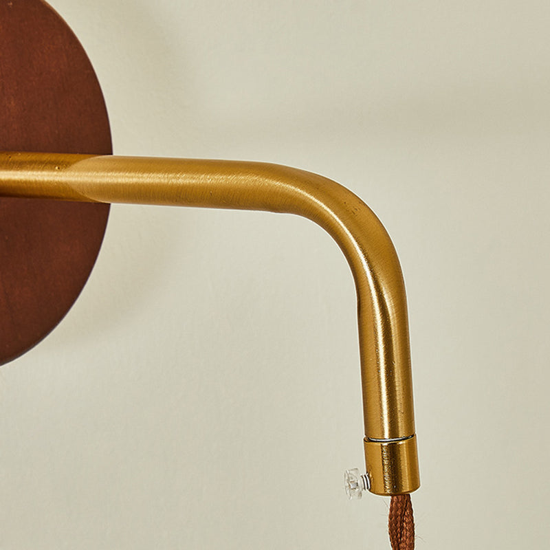 Round Ball Solid Wood Wall Lamp