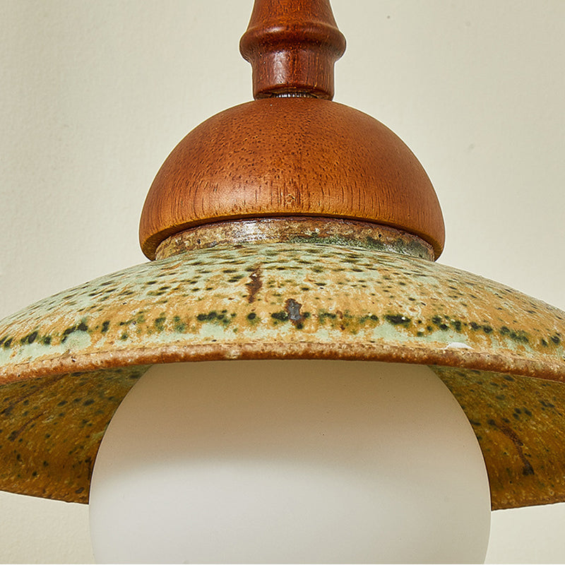 Round Ball Solid Wood Wall Lamp
