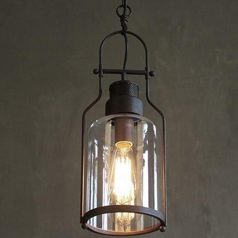 Kettle Shape Iron Glass Wall Lamp