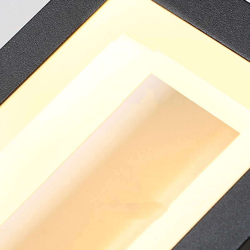 Iron Acrylic Rectangle Bedroom Wall Lamp