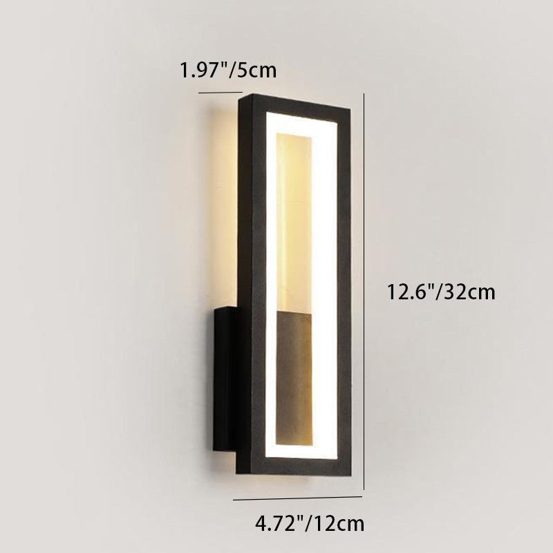 Iron Acrylic Rectangle Bedroom Wall Lamp