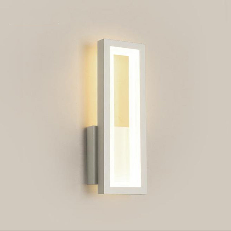 Iron Acrylic Rectangle Bedroom Wall Lamp