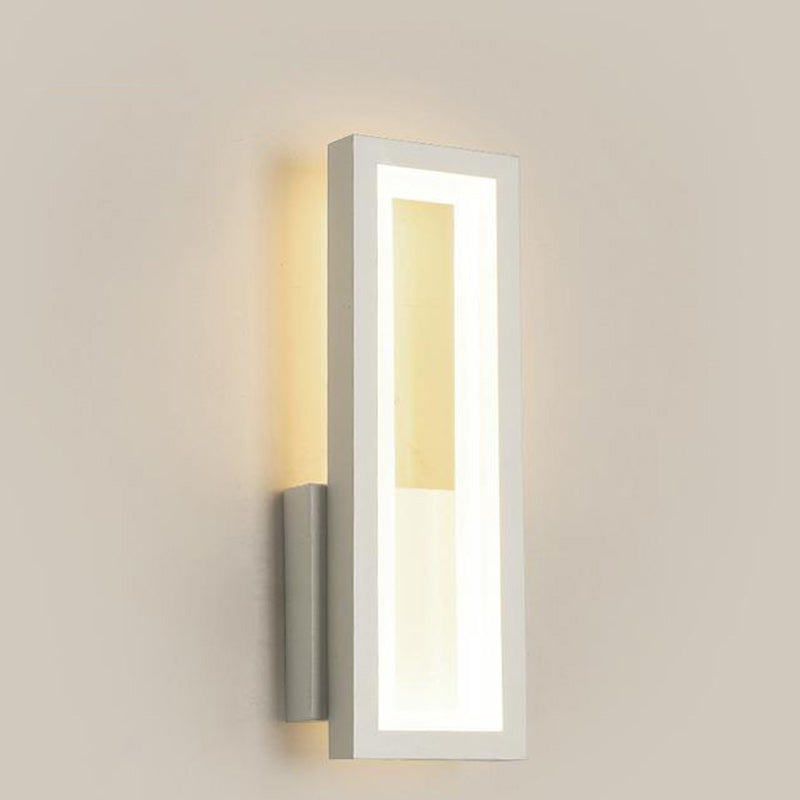 Iron Acrylic Rectangle Bedroom Wall Lamp