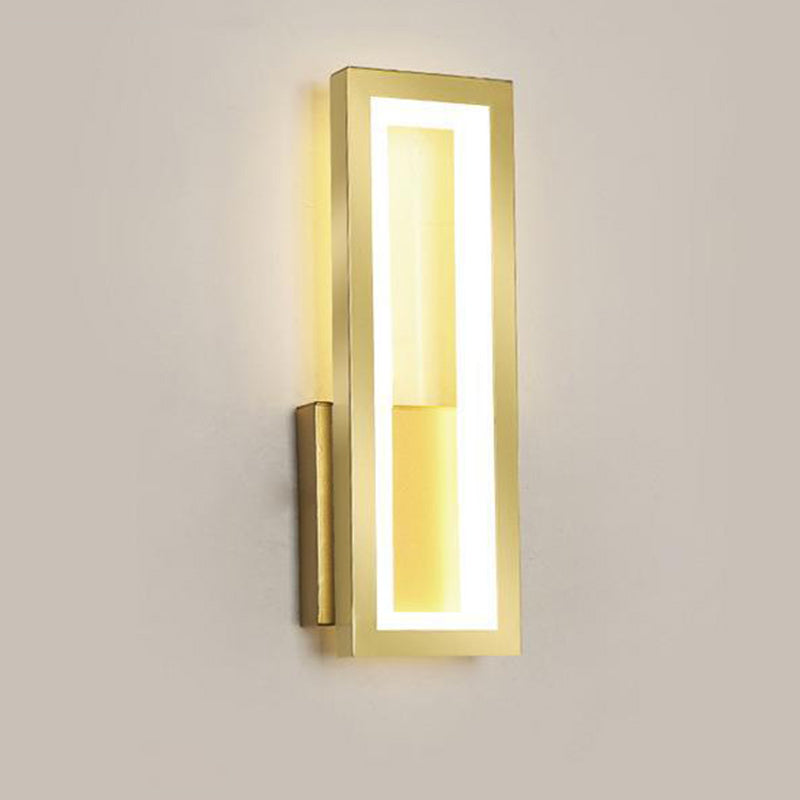 Iron Acrylic Rectangle Bedroom Wall Lamp
