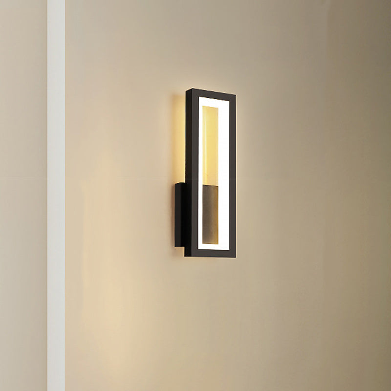 Iron Acrylic Rectangle Bedroom Wall Lamp