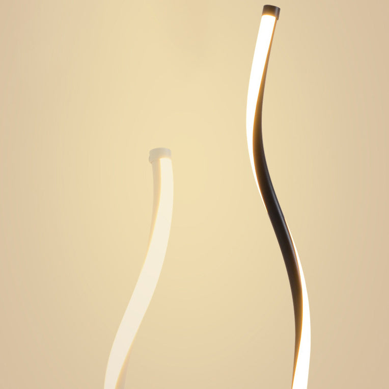 Curve Aluminum Iron Bedroom Table Lamp