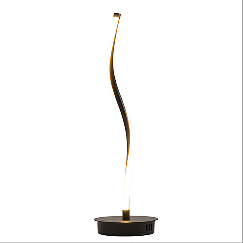 Aluminum Iron Long Curve Floor Lamp