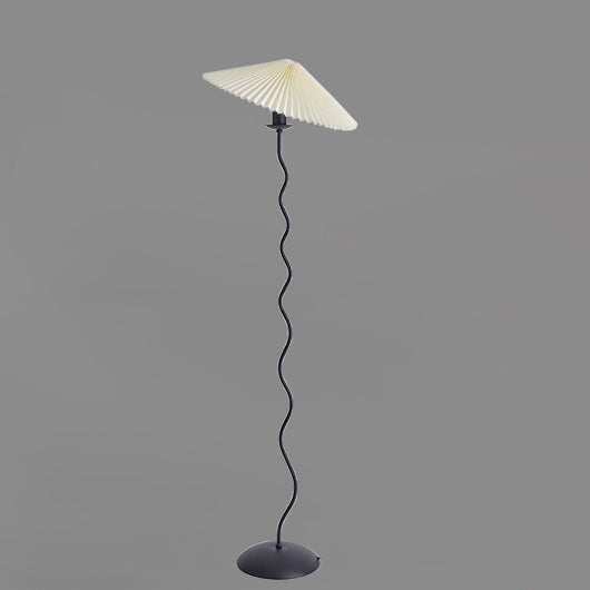 Fabric Iron Umbrella Living Floor Lamp