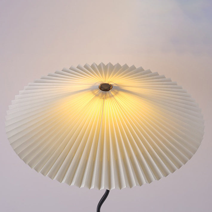 Fabric Iron Umbrella Living Floor Lamp