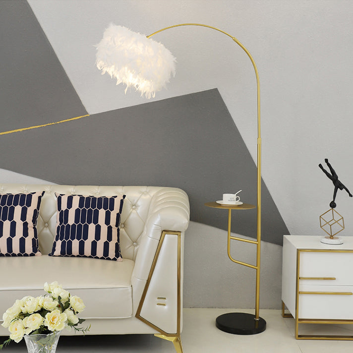 Contemporary Nordic Marble Iron Floor Lamp