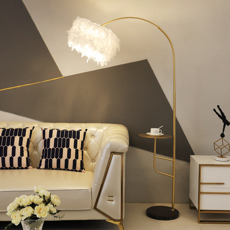 Contemporary Nordic Marble Iron Floor Lamp
