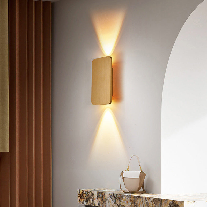 Aluminum Small Square Hallways Wall Lamp