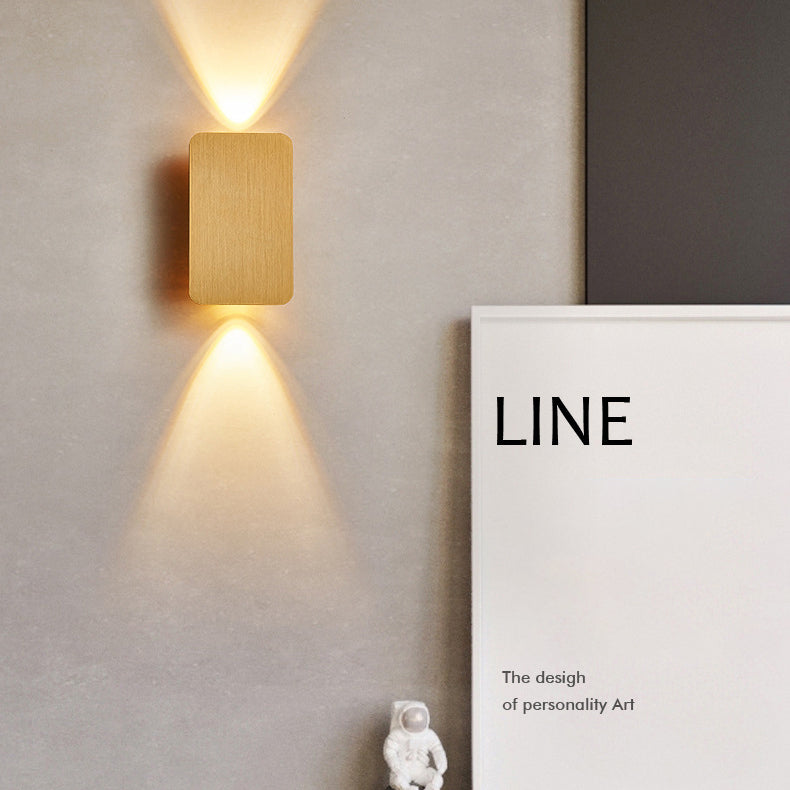 Aluminum Small Square Hallways Wall Lamp