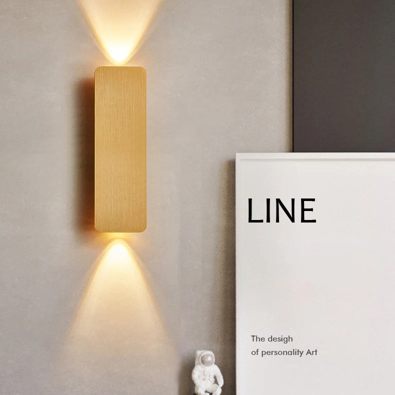 Aluminum Small Square Hallways Wall Lamp