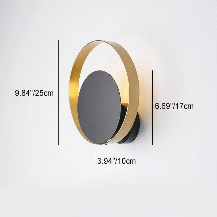 Round Iron Glass Living Wall Lamp