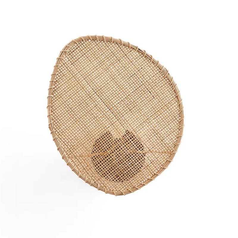 Leaf Shape Hardware Rattan Wall Lamp