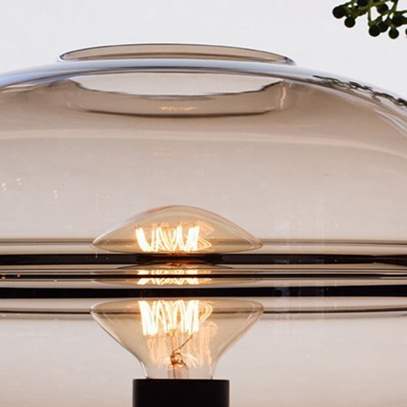 Glass Iron Living Room Table Lamp