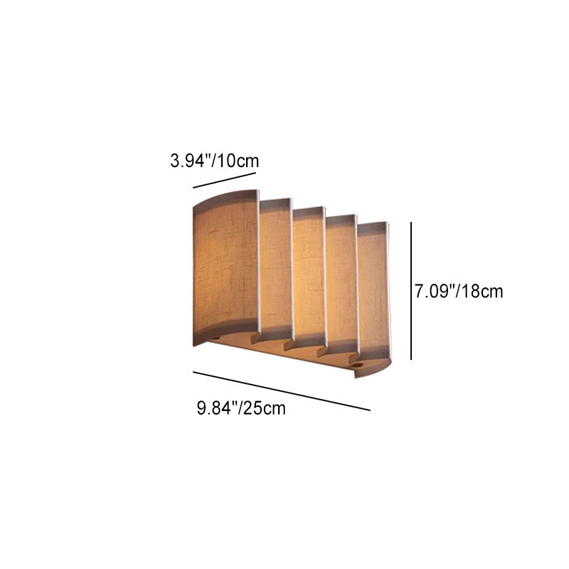 Rectangle Fabric Bedroom Wall Lamp