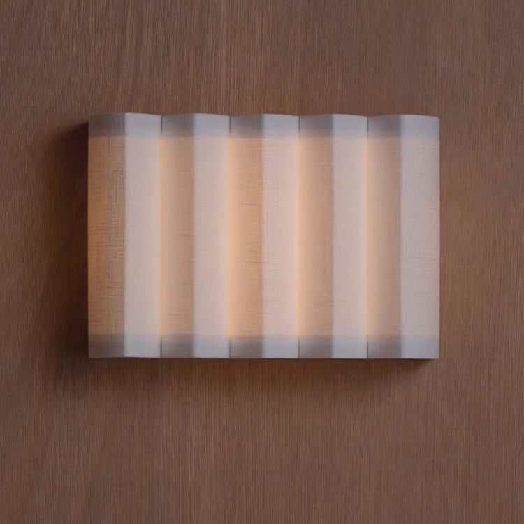 Rectangle Fabric Bedroom Wall Lamp