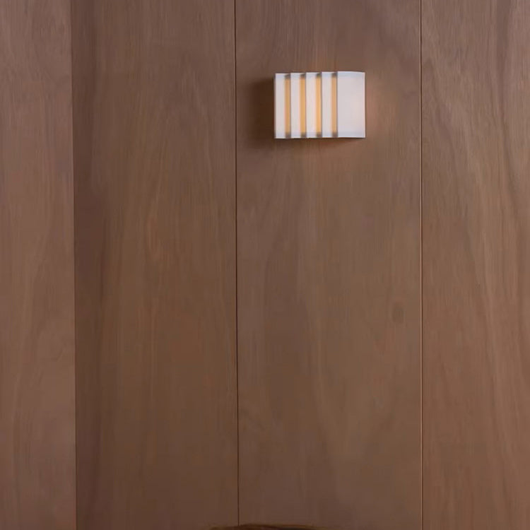 Rectangle Fabric Bedroom Wall Lamp