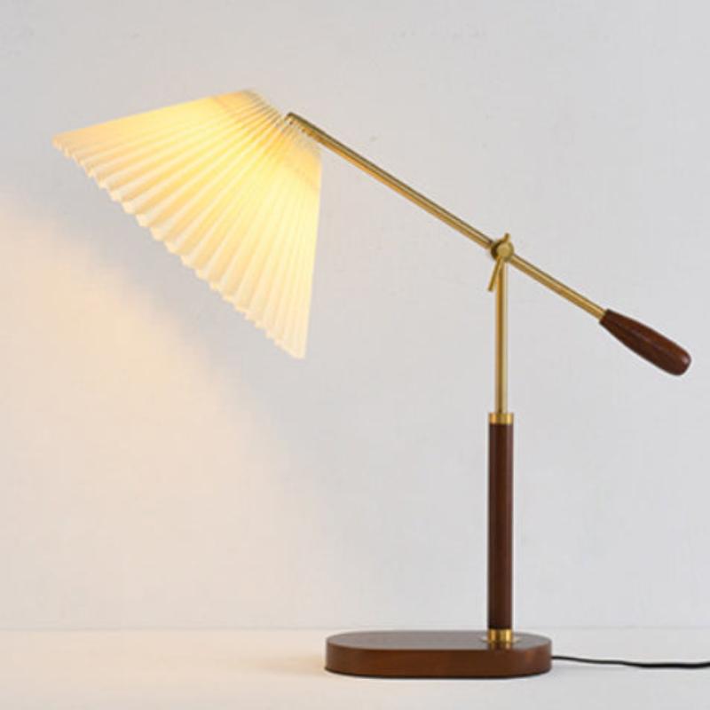 Ash Iron Fabric Umbrella Table Lamp