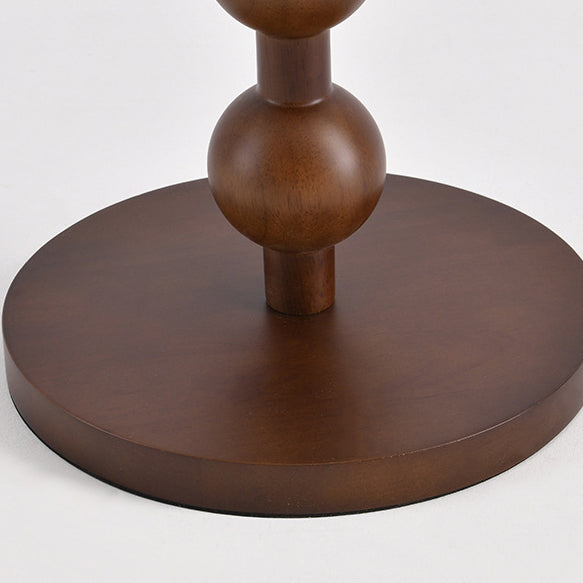 Leaves Print Umbrella Oak Table Lamp
