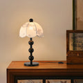 Leaves Print Umbrella Oak Table Lamp