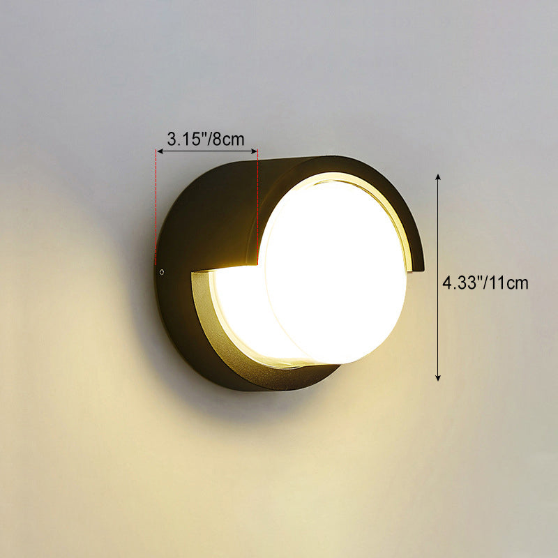 Round Square Acrylic Aluminum Outdoor Light