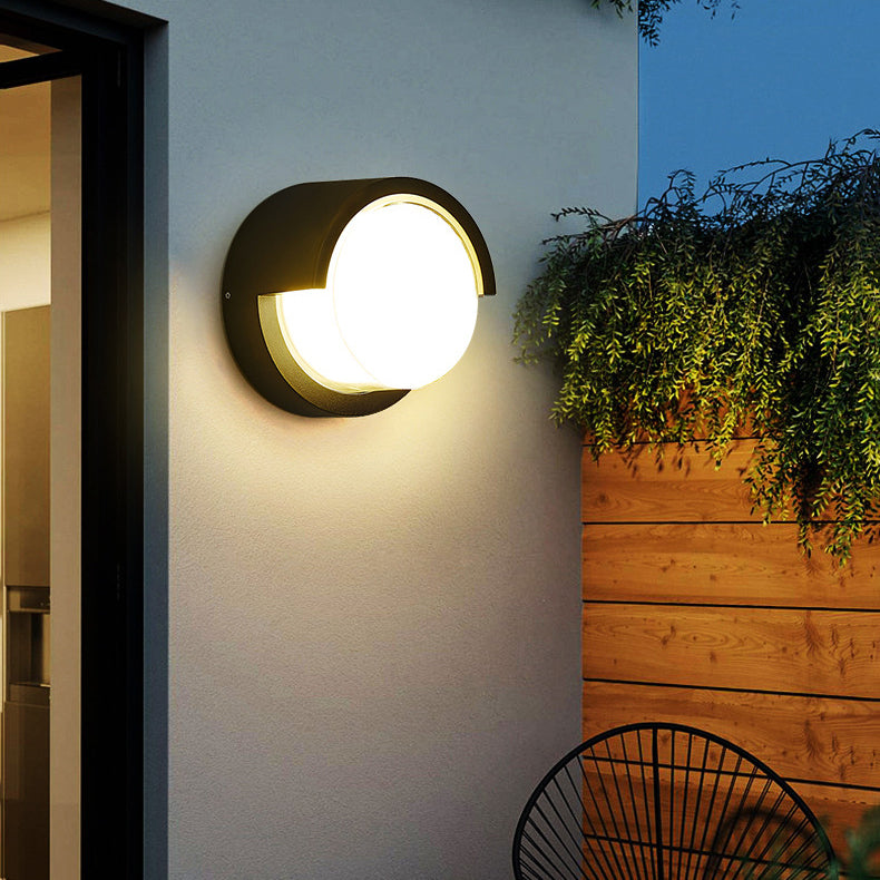 Round Square Acrylic Aluminum Outdoor Light
