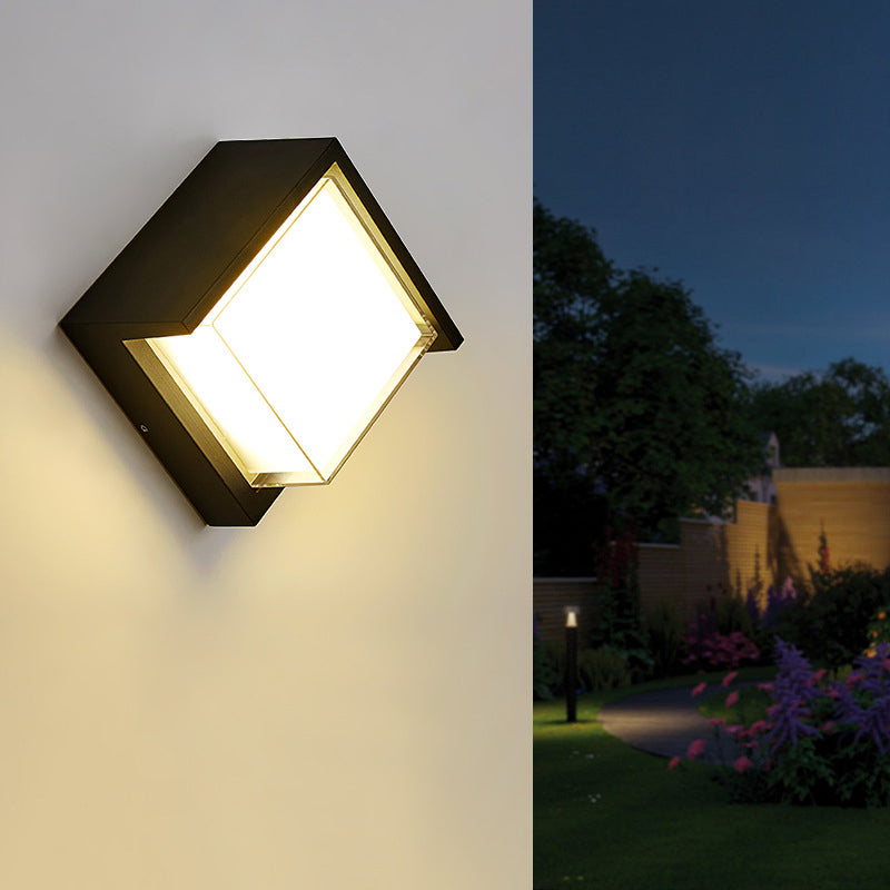 Round Square Acrylic Aluminum Outdoor Light