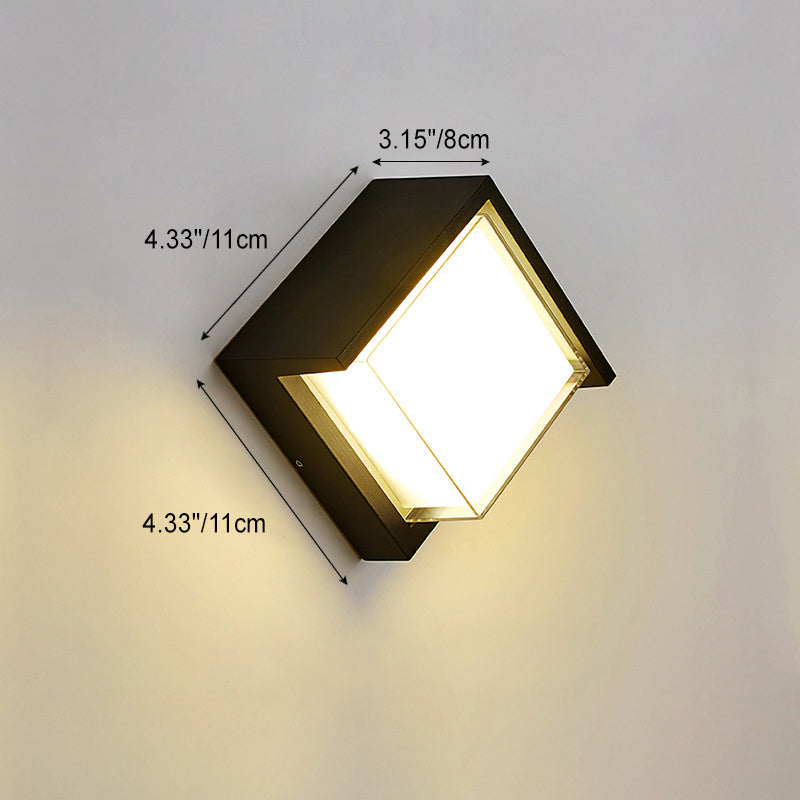 Round Square Acrylic Aluminum Outdoor Light