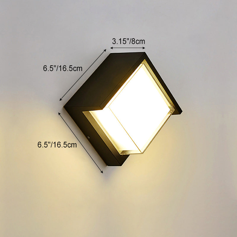 Round Square Acrylic Aluminum Outdoor Light