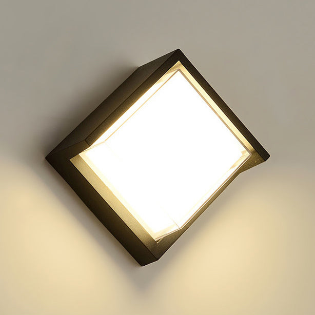 Round Square Acrylic Aluminum Outdoor Light