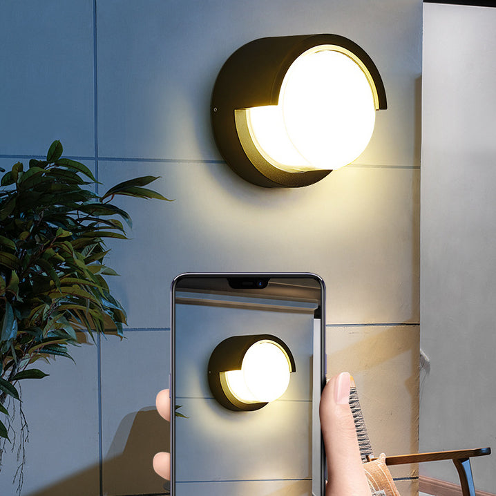 Round Square Acrylic Aluminum Outdoor Light