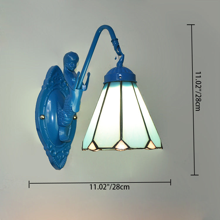 Hardware Glass Pattern Bedroom Wall Lamp