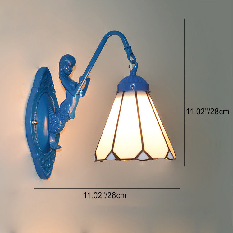 Hardware Glass Pattern Bedroom Wall Lamp