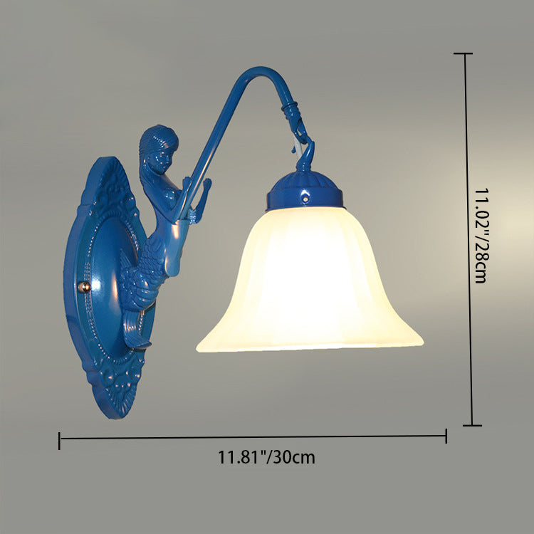 Hardware Glass Pattern Bedroom Wall Lamp