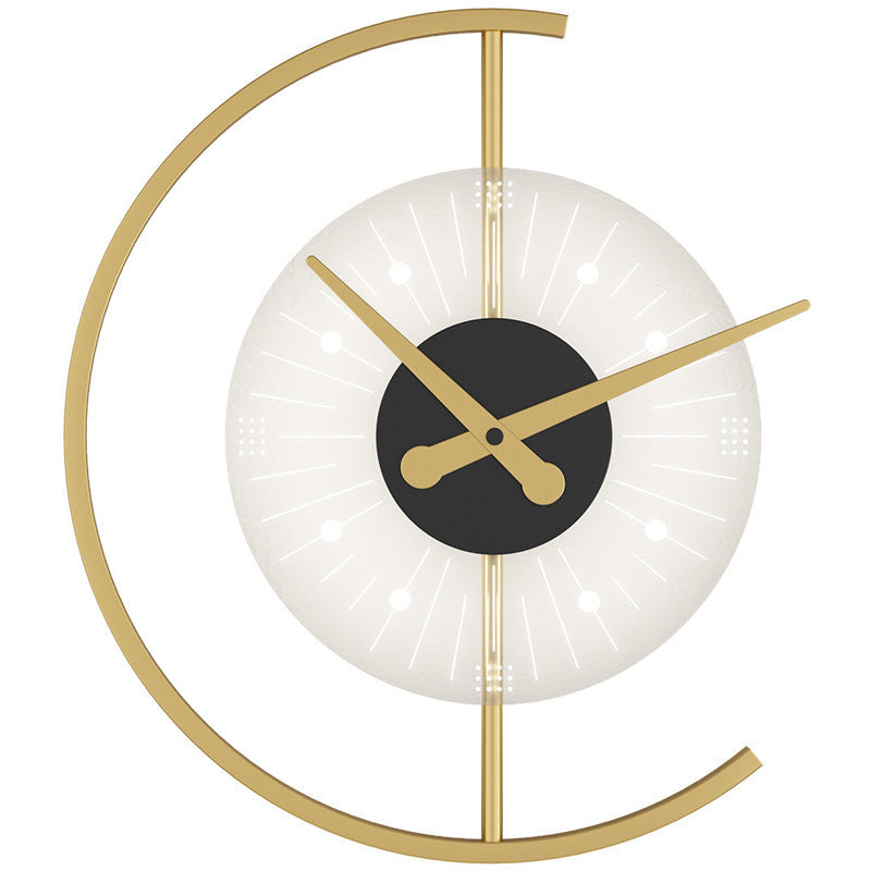 Clock Shape Acrylic Iron Wall Lamp