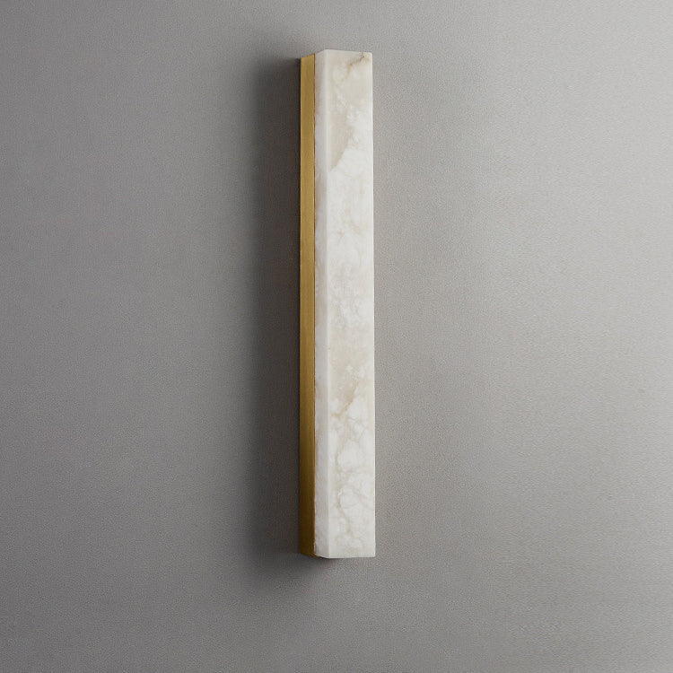 Long Strip Copper Marble Wall Lamp