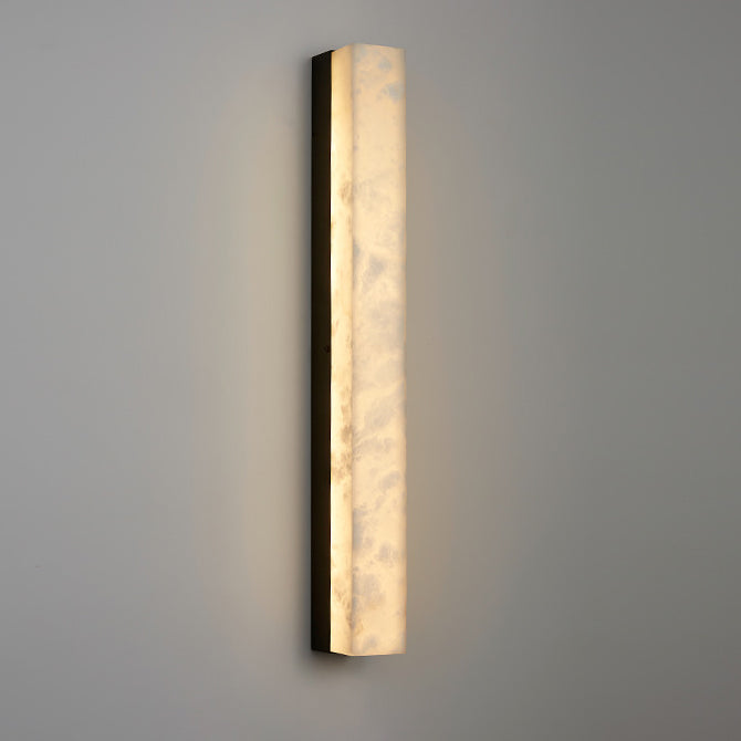 Long Strip Copper Marble Wall Lamp
