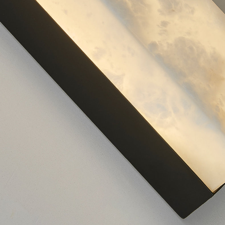 Long Strip Copper Marble Wall Lamp