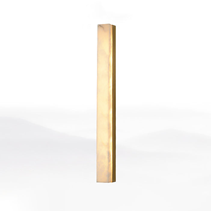 Long Strip Copper Marble Wall Lamp