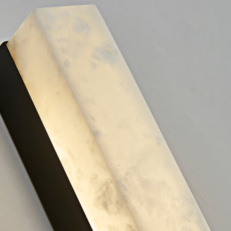 Long Strip Copper Marble Wall Lamp
