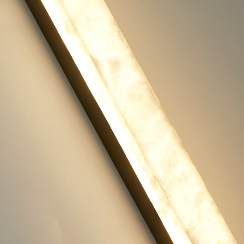 Long Strip Copper Marble Wall Lamp