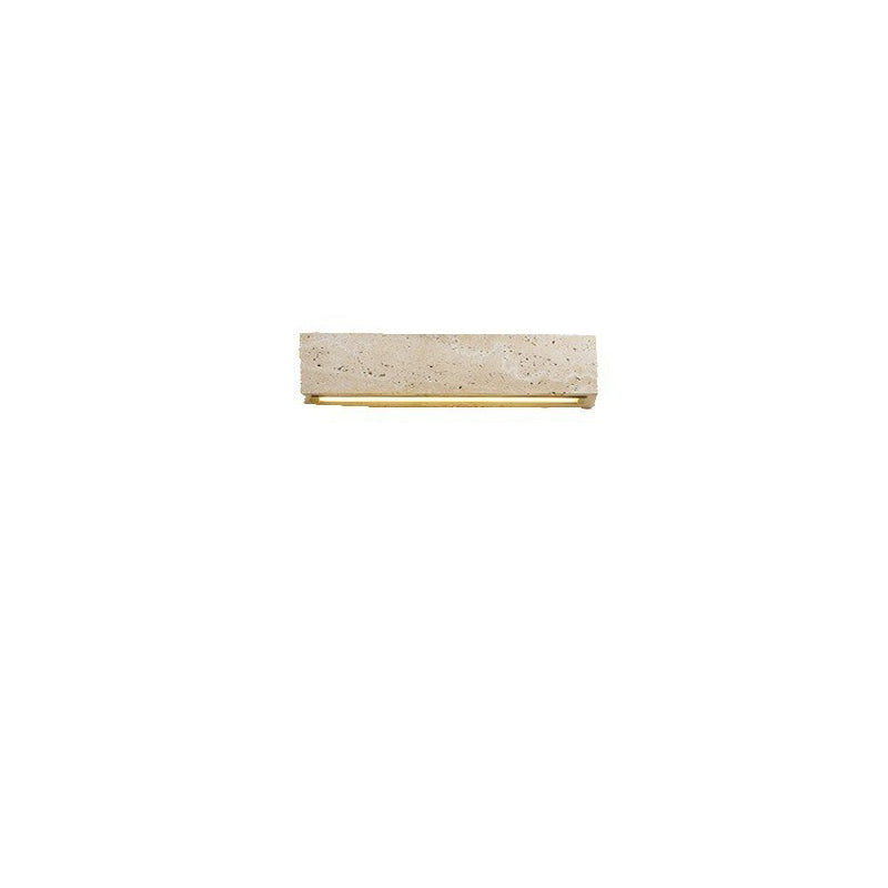 Rectangle Cube Yellow Travertine Wall Lamp