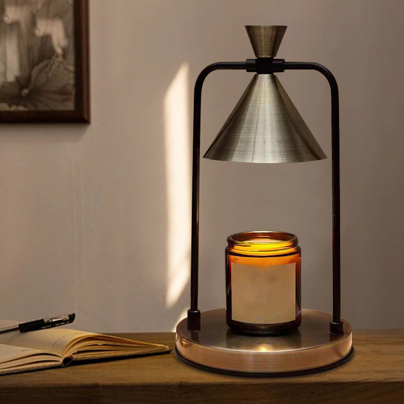 Iron Cone Steel Melting Table Lamp