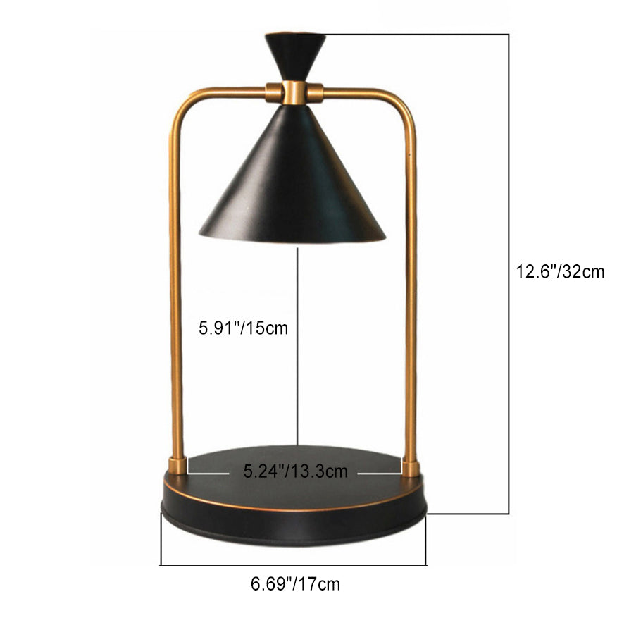 Iron Cone Steel Melting Table Lamp